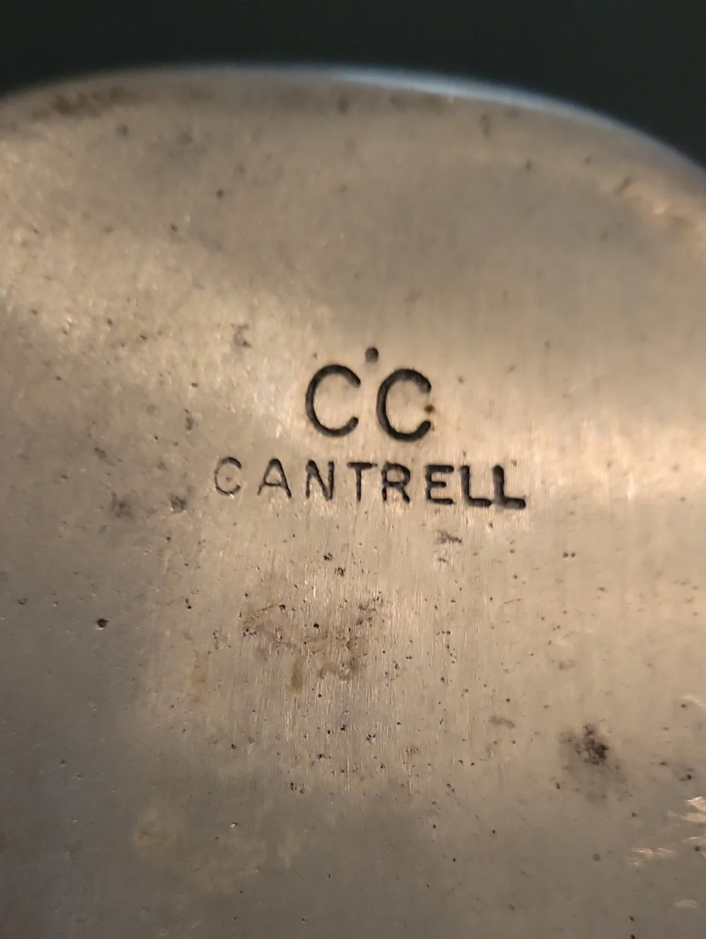 Vintage CC Cantrell Pewter Bread Dish
